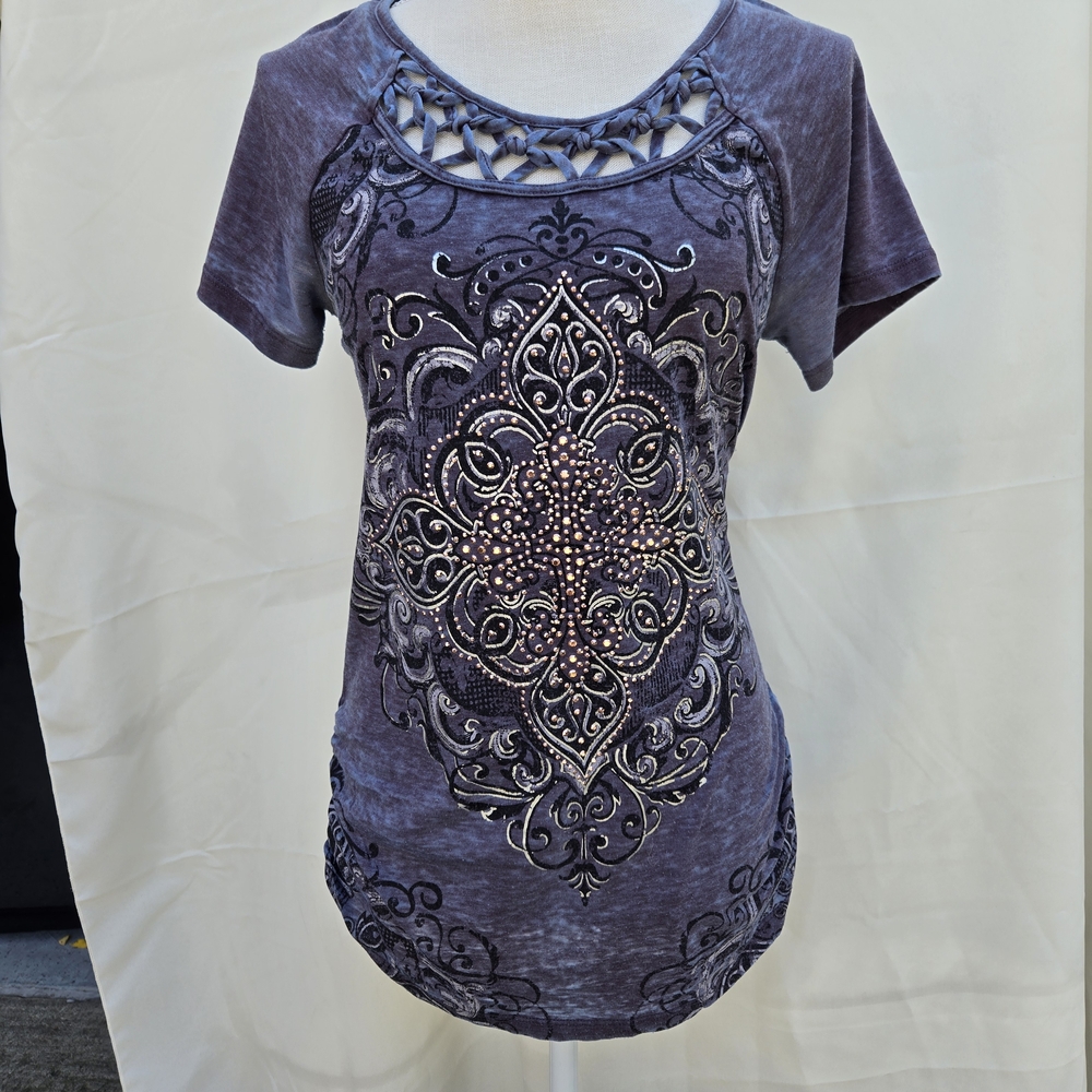 Embellished Purple Women's Top